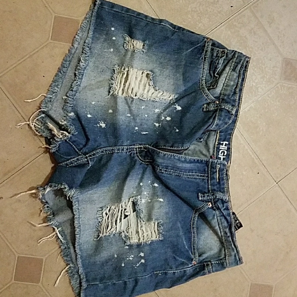 Denim cutoff shorts